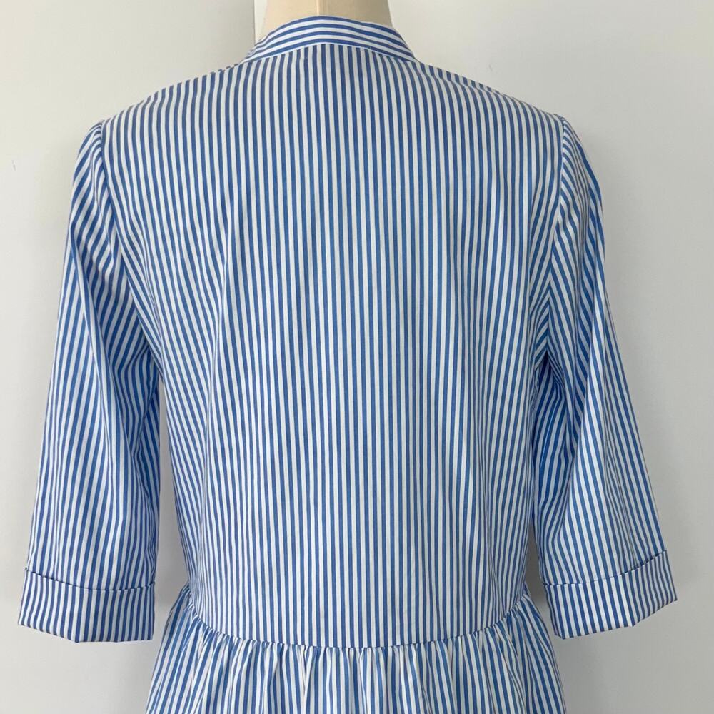 Tuckernuck Blue Stripe Royal Shirt Mini Dress XS Oversized - Picture 9 of 12